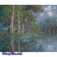 Tranh sơn dầu rừng cây um tùm